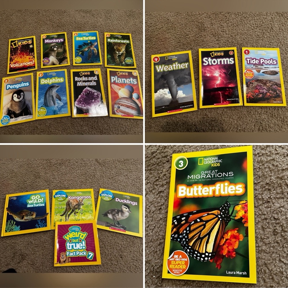 16 National Geographic Kids Book Collection - Vibrant Yellow Covers